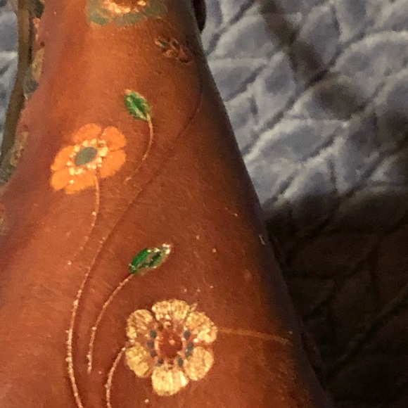 RARE vintage stamped Mexico  basket weave tooled leather shoulder hobo rare gem! - Picture 7 of 16